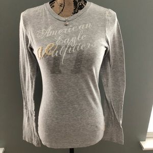American Eagle Grey Long Sleeve Tee